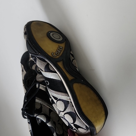 COACH | Jayme Signature C Logo Gray & Black Lace Up Shoes sneakers sz 6.5M - Picture 4 of 4